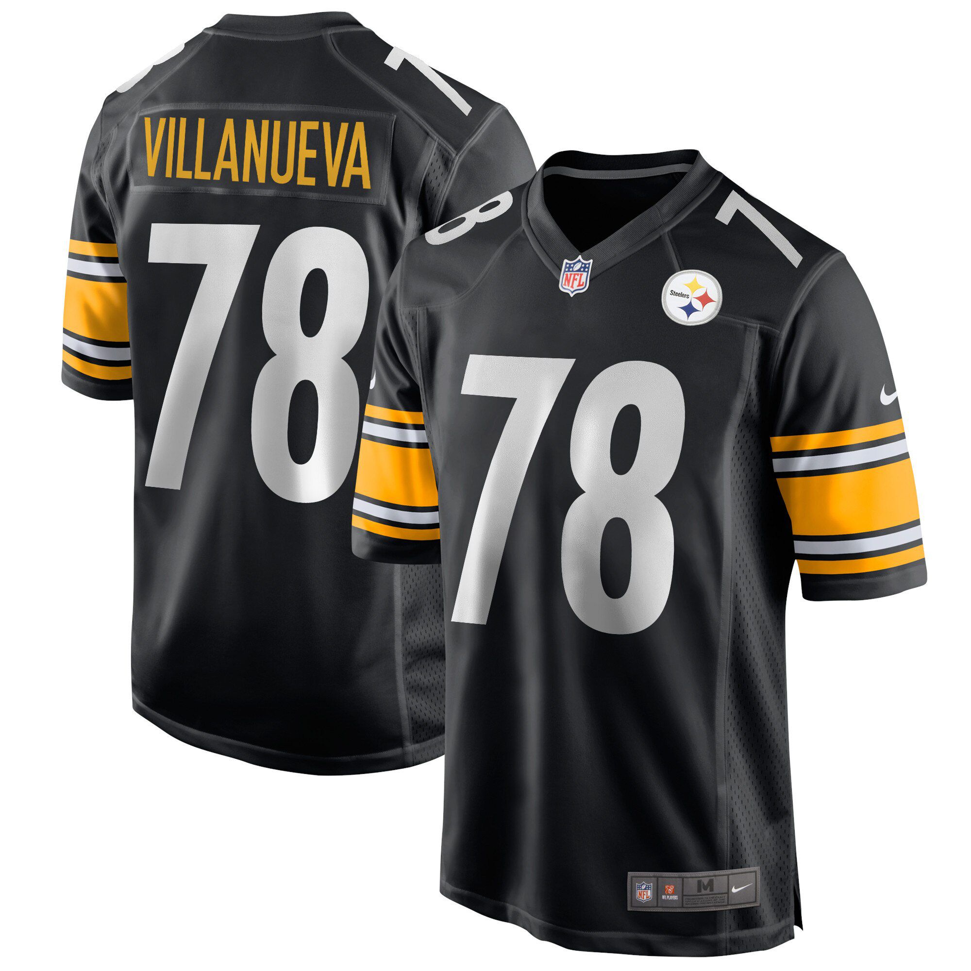Men Pittsburgh Steelers #78 Alejandro Villanueva Nike Black Game Player NFL Jersey->pittsburgh steelers->NFL Jersey